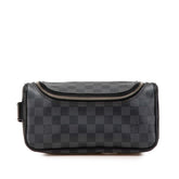 ルイ ヴィトン ダミエ グラフィット トワレポーチ ハンドバッグ N47625 ブラック PVC レザー メンズ LOUIS VUITTON 【中古】